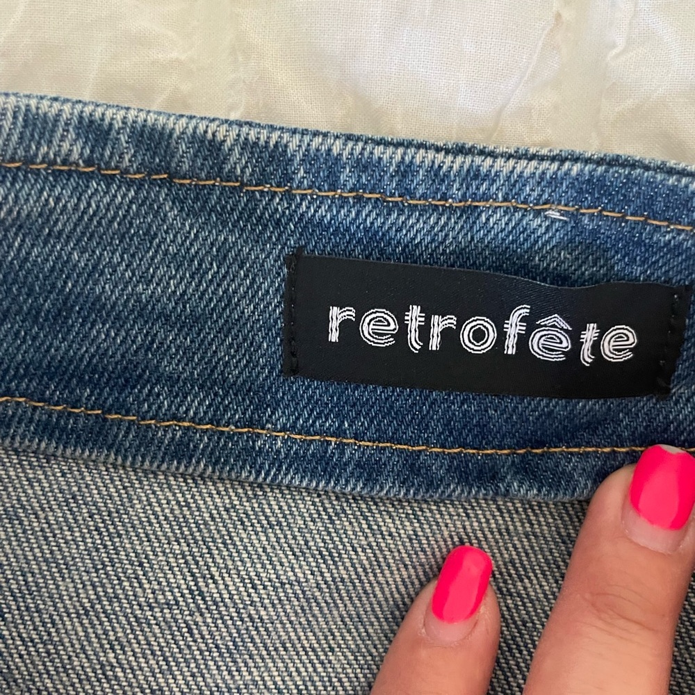Retrofete Green and Blue Mini Skirt - Picture 9 of 12